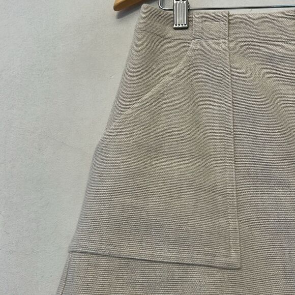 Banana Republic beige A-line button front mini skirt Size 8 New - Picture 3 of 12